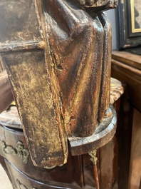 A polychromed wooden Saint Anne Trinity group, probably Flanders or Northern France, 15th C.