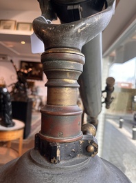 Een 6 inch refractor telescoop op houten driepikkel, Maurice Manent &amp; Secretan, Parijs, begin 20ste eeuw