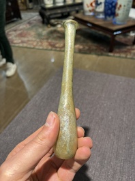 Drie Romeinse glazen flesjes, 1ste/4de eeuw