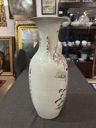 Drie diverse Chinese famille rose vazen, 19de/20ste eeuw