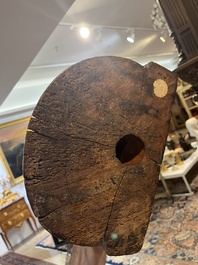 A polychromed wooden Saint Anne Trinity group, probably Flanders or Northern France, 15th C.