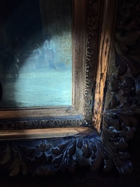 Jacques Fran&ccedil;ois Carabain (1834-1933): 'Une vue de la Piazza d'Erbe &agrave; Padoue' (Piazza delle Erbe, Padua), olie op doek