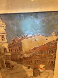 Nicolae Tonitzae (1886-1940): City view of presumably Mangalia, oil on board