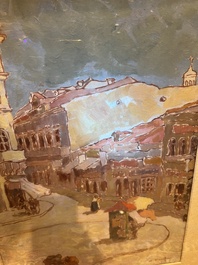 Nicolae Tonitzae (1886-1940): City view of presumably Mangalia, oil on board