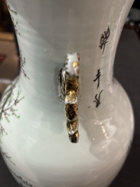 Drie diverse Chinese famille rose vazen, 19de/20ste eeuw