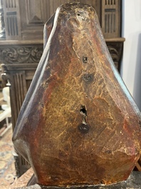 A polychromed wooden Saint Anne Trinity group, probably Flanders or Northern France, 15th C.