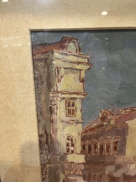 Nicolae Tonitzae (1886-1940): City view of presumably Mangalia, oil on board