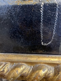 Illegibly signed, possibly School of Lille: Portrait of a nobleman with pocket watch, oil on canvas, 17th C.