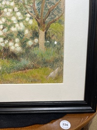 Anna De Weert (1867 - 1950): Farmyard in summertime, pastel and pencil on paper