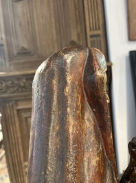 A polychromed wooden Saint Anne Trinity group, probably Flanders or Northern France, 15th C.