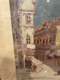 Nicolae Tonitzae (1886-1940): City view of presumably Mangalia, oil on board