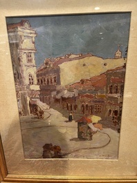 Nicolae Tonitzae (1886-1940): City view of presumably Mangalia, oil on board