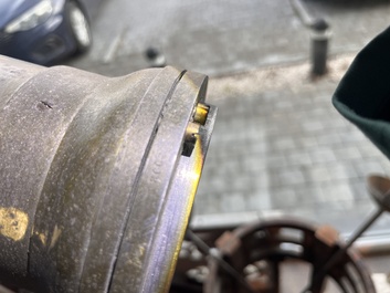 Een 6 inch refractor telescoop op houten driepikkel, Maurice Manent &amp; Secretan, Parijs, begin 20ste eeuw