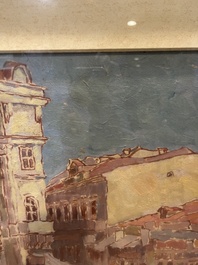 Nicolae Tonitzae (1886-1940): City view of presumably Mangalia, oil on board