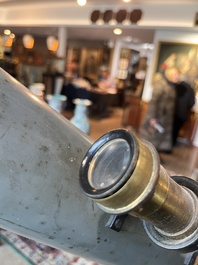 Een 6 inch refractor telescoop op houten driepikkel, Maurice Manent &amp; Secretan, Parijs, begin 20ste eeuw