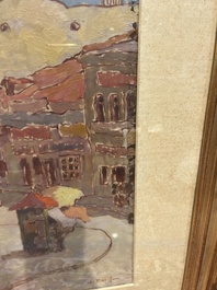 Nicolae Tonitzae (1886-1940): City view of presumably Mangalia, oil on board