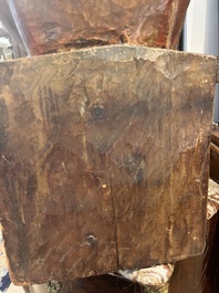 A polychromed wooden Saint Anne Trinity group, probably Flanders or Northern France, 15th C.