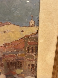 Nicolae Tonitzae (1886-1940): City view of presumably Mangalia, oil on board