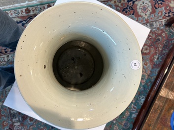 A large Chinese blue and white 'hu' vase with phoenixes and lotus scrolls, 19th C.