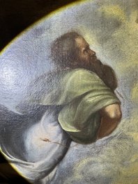 Franse school, navolger van Rafa&euml;l (1483-1520): De transfiguratie van Jezus, olie op doek, 17de eeuw