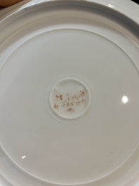 A 27-piece porcelain coffee service with the arms of the Second French Empire under Napoleon III, S&egrave;vres mark, France, 19th C.