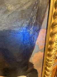 Illegibly signed, possibly School of Lille: Portrait of a nobleman with pocket watch, oil on canvas, 17th C.