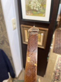 Jean-Joseph Chapuis (1765-1864): A brass inlaid wooden gueridon on four curved supports, first quarter 19th C.