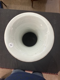 A Chinese famille rose double narrative design vase, 19th/20th C.