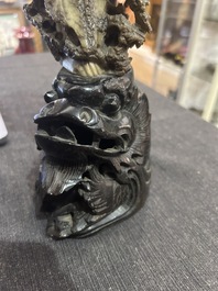 A Chinese soapstone carving, 20th C.