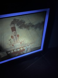 Gaston Bogaert (1918-2008): 'Mer du Nord', olie op board, gedateerd (19)93