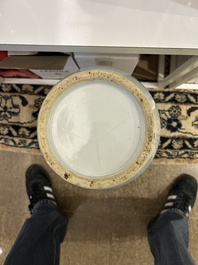 A pair of Chinese famille rose 'Lan Caihe' vases, 19th C.