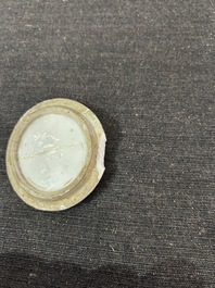 A Chinese hexagonal famille rose 'magpies and butterflies' teapot and cover, Tongzhi mark and of the period