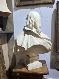 A patinated plaster bust of Napoleon Bonaparte, 19th/20th C.