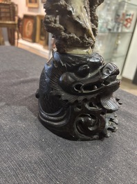 A Chinese soapstone carving, 20th C.