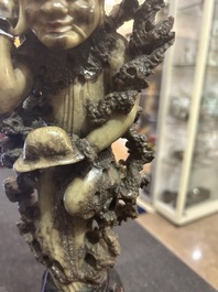 A Chinese soapstone carving, 20th C.