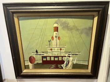 Gaston Bogaert (1918-2008): 'Mer du Nord', olie op board, gedateerd (19)93