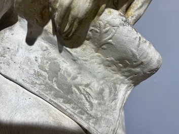 A patinated plaster bust of Napoleon Bonaparte, 19th/20th C.