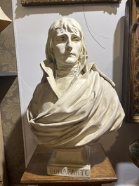 A patinated plaster bust of Napoleon Bonaparte, 19th/20th C.