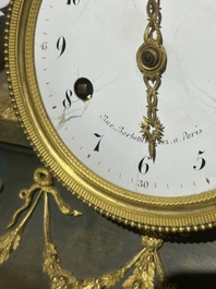 A gilt and patinated bronze Consulate pendule 'A l'Am&eacute;rique', Jean-Simon Deverberie, Paris, 1800-1804