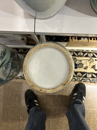 A pair of Chinese famille rose 'Lan Caihe' vases, 19th C.