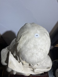 A patinated plaster bust of Napoleon Bonaparte, 19th/20th C.