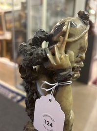 A Chinese soapstone carving, 20th C.