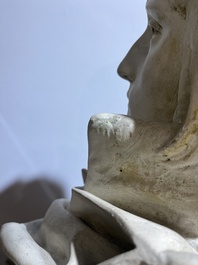 A patinated plaster bust of Napoleon Bonaparte, 19th/20th C.