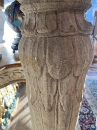 An Indian Mughal style sandstone column, probably Northern India, 18th C.