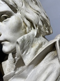 A patinated plaster bust of Napoleon Bonaparte, 19th/20th C.