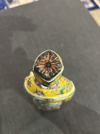 A Chinese famille rose figure of a scholar, 19th C.