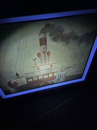 Gaston Bogaert (1918-2008): 'Mer du Nord', olie op board, gedateerd (19)93