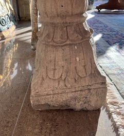 An Indian Mughal style sandstone column, probably Northern India, 18th C.