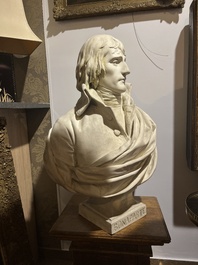A patinated plaster bust of Napoleon Bonaparte, 19th/20th C.
