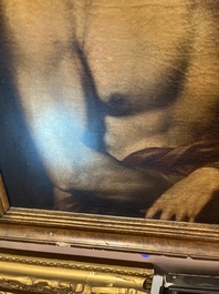 Spaanse school, navolger van Tiziano Vecellio (Titiaan, ca. 1488-1576): Ecce Homo, olie op doek, 17de eeuw